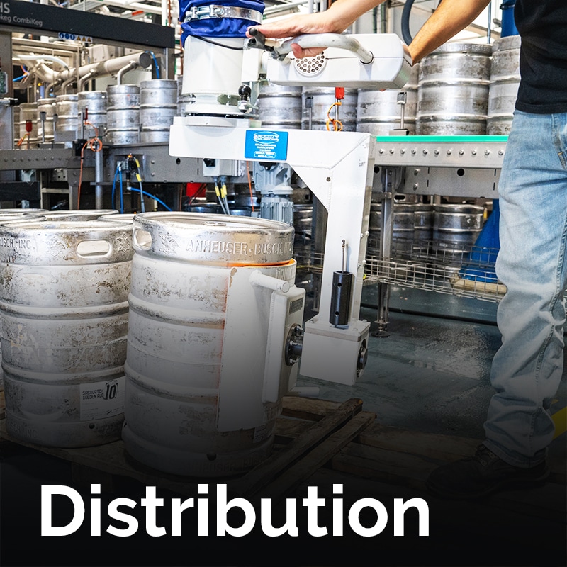 Distribution ERP software button